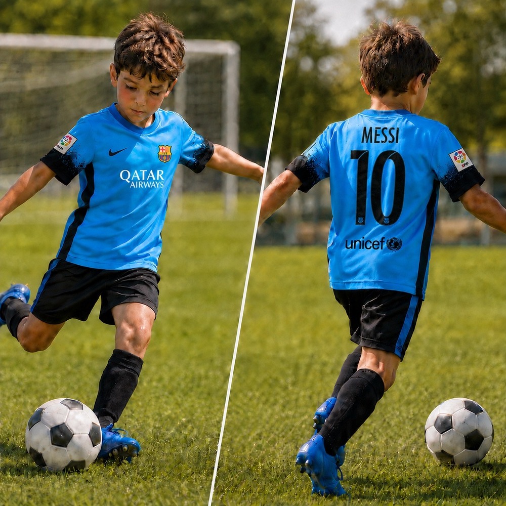 Nike FC Barcelona Messi 10 Youth 28 Away Soccer Jersey 2015 2016 NWT